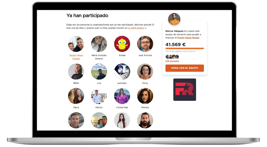Equipos de donación