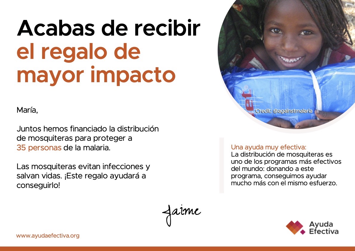 Ejemplo de tarjeta digital para regalo personalizada