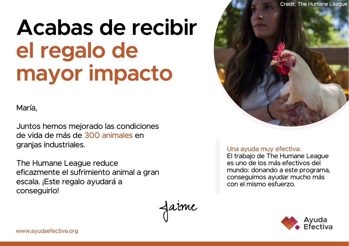 Ejemplo de tarjeta digital para bienestar animal