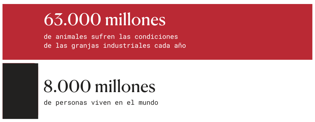 Miles de millones de animal sufren innecesariamente en granjas industriales
