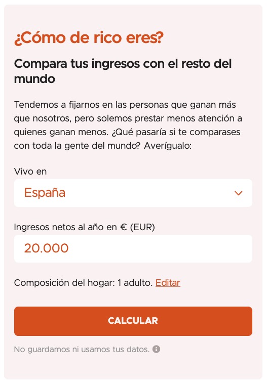 Hemos actualizado los datos de nuestro comparador global de ingresos.